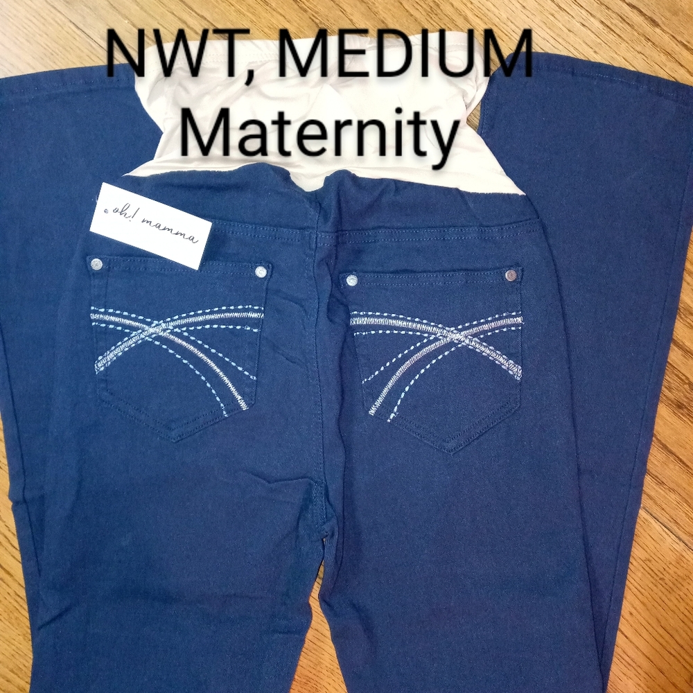 NWT MATERNITY PANTS W SUPPORT, MEDIUM